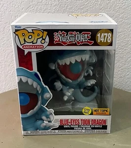 Funko Pop! Yu-Gi-OH! Blue-Eyes Toon Dragon #1478 GITD Hot Topic - Picture 1 of 3