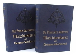 2 Bände Praxis moderner Maschinenbau 1926 Häntzschel - Picture 1 of 4