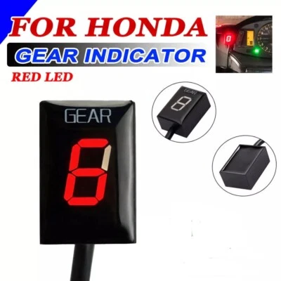 Motorcycle Gear Indicator Red LED For Honda CBR600RR CBR600F CBR300R CBR400R - Image 1 of 4