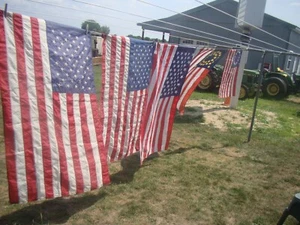 Vtg American Flag United States of America Lot of 5 Various Size and Makers (A) - Picture 1 of 13