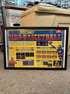 1992 Tecmo NBA Basketball Pagina Personalizzata Corniciata Nintendo Magazine - Foto 1 di 4