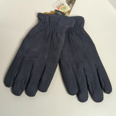 NUEVO CON ETIQUETAS Guantes Timberland Natural NuBuck Cuero Azul con Forro Thinsulate - M  Foto 1 de 4
