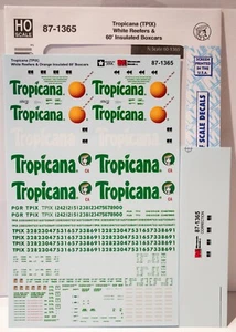 Microscale Aufkleber #87-1365 Eisenbahn Aufkleber Set -- Tropicana orange isoliert Boxca - Bild 1 von 1