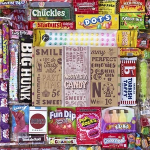 VINTAGE CANDY BRANDS POSTER 24 X 18 INCHES Childhood Memories Classic Wall Art - Picture 1 of 2