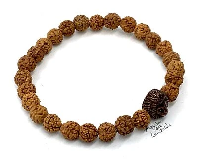 Unleash Inner Strength & Grounding: Handmade 5 Mukhi Rudraksha & Bronze - Image 1 of 4