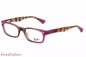 Ray Ban Eyeglasses RB5150 5489 Antique Pink Brown Rectangle Frame 50mm Authentic - Picture 1 of 4