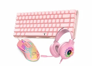 AJAZZ x Attack Shark AK33 Wired Mechanical Keyboard Mouse Gaming Headset 3-in-1 - Picture 1 of 16