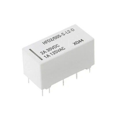 Latching Relay Bistable 5V DC Coil DPDT 2A 30VDC 10 Pin Control PCB Switch - Image 1 of 4