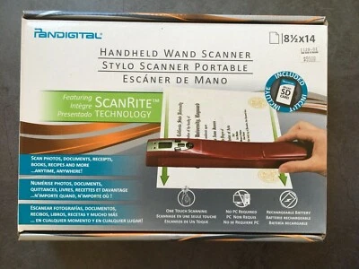 Pandigital PANSCN08 RED Handheld Wand Scanner w/ Dock + Memory Cards - Image 1 of 4