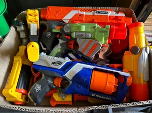 Collection of Nerf guns STRYFE STRONGARM VORTEX PROTON BARRICADE RV-10 VIGILON - Picture 1 of 8