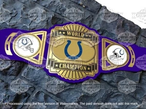Indianapolis Colts Championship Belt Adult Size 2mm Brass - Picture 1 of 1