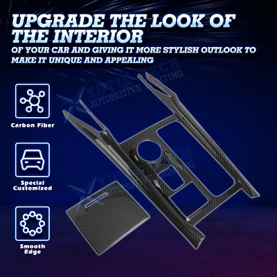 Carbon Look ABS Console Gear Shift Panel Cover Trim For Ford Explorer 2020-24 - Image 1 of 4