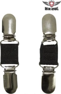 Biker Black Boot Clips - Picture 1 of 2
