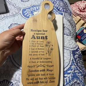 Set Of 2 Bamboo Wooden Cutting Boards From Niece To Aunt Birthday Christmas Gift - Picture 1 of 5