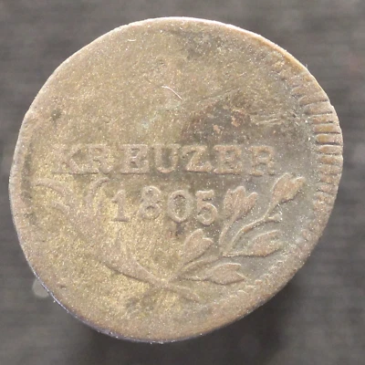 1805 Württemberg 1 Kreuzer - Frederick II KM# 487 (F333) - Image 1 of 2