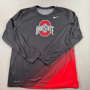 Nike Ohio State Buckeyes Long Sleeve Shirt Mens 2XL Black Lightweight University - Picture 1 of 7
