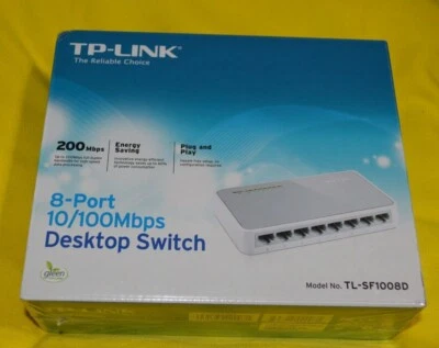 TP-Link Mbps 8-Port 10/100 Mbps Desktop Switch Model TL-SF1008D - Image 1 of 4