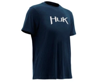 Huk Performance Arch Logo Tee Shirt, Navy Blue, Medium - H1000116-415-MD - Picture 1 of 2