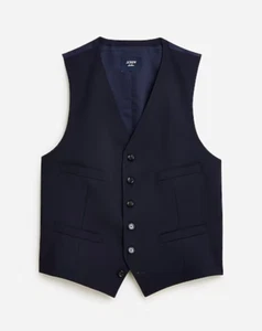 J.Crew Mens Larusmiani Italy 66340 Six Button Vest Size Medium Blue Navy SP NWT - Picture 1 of 12