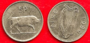 IRLAND . 5 PENCE 1986 . TOP - Bild 1 von 1