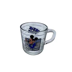 Anchor Hocking Disney Mickey Mouse "Break Time" Glass Mug - Made in USA - Picture 1 of 4