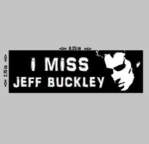 Pegatina de parachoques de vinilo - I Miss Jeff Buckley RIP Legend Hallelujah Silhouette Cool - Imagen 1 de 1