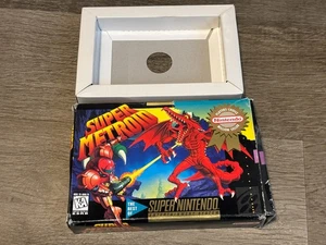 Super Metroid Super Nintendo Snes *Solo caja y bandeja* Sin juego auténtico - Imagen 1 de 9