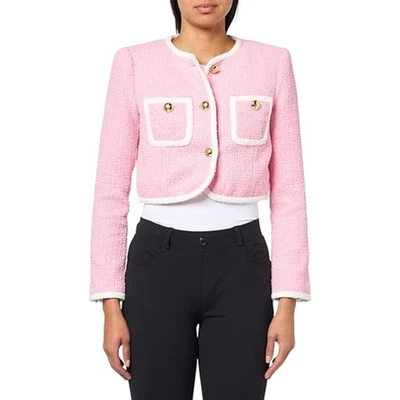 Cinq a Sept Women's Contrast Auden Jacket, Flamingo/White, 12 NWT - Image 1 of 4