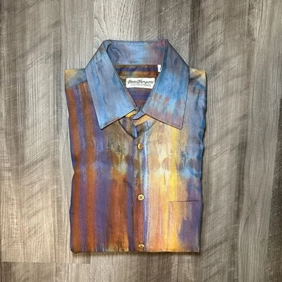 Акварельная полоса Norm Thompson с длинным рукавом на пуговицах - большая - Изображение 1 из 4