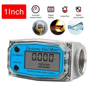 1 inch Turbine Digital Diesel Water Fuel Flow Meter Oval Gear Flow Gauge - Picture 1 of 12
