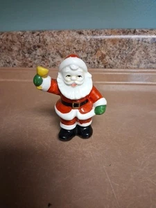 Napco Vtg Santa Claus Bell Papper Shaker Set Made In Japan 4" - Picture 1 of 5