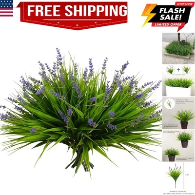 12 Bundles Artificial Plants Outdoor Fake Monkey for Pot UV Resistant Plant D... - Image 1 of 4