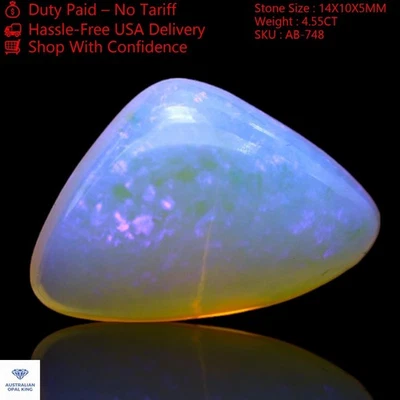 Piedra preciosa de ópalo de fuego natural 4,55 quilates billón de alambre... - Imagen 1 de 4