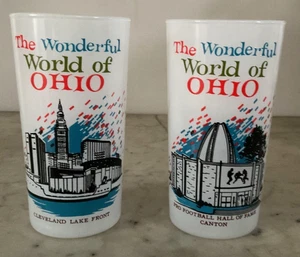 Vintage The wonderful World of Ohio Trinkbrille Cleveland & Canton - Bild 1 von 6