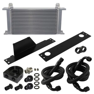 Bolt On AN10 19 Row Oil Cooler Kit For 01-05 Subaru Impreza WRX/STi EJ20 EJ25 SL - Picture 1 of 9