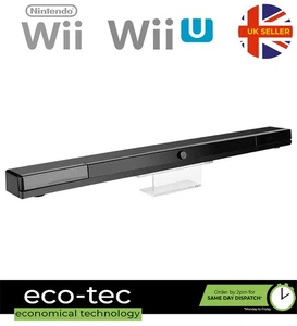 Black Wireless Sensor Bar with Extended Range Infrared for Nintendo Wii & Wii U - Picture 1 of 7