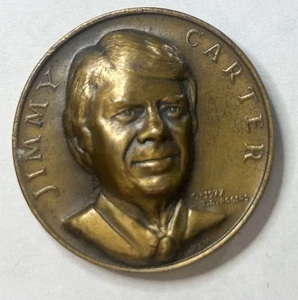1977 PRESIDENT JIMMY CARTER BRZ Medal 1.25" by T.D. Rogers - Picture 1 of 3