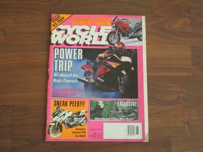 Vintage Cycle World US Magazine August 1991 Moto Guzzi ZX-11 Randy Mamola - Image 1 of 4