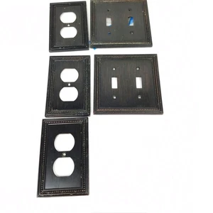 Decorative Outlet Covers, Aged Bronze Wall Plates Solid Metal - Picture 1 of 3