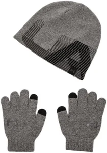 Under Armour Beanie and Gloves Set Youth Boys 4-20 GRAY - MSRP $30 New in Bag - Picture 1 of 1