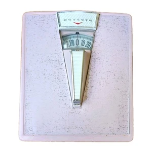 RARE 1950’s Vintage/Retro Detecto MCM Bathroom Scale Pink Chrome w/Gold Speckles - Picture 1 of 13