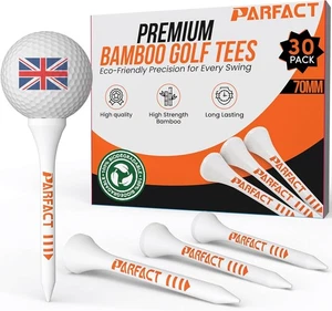 Golf Tees weiß 60er Pack Kunststoff 70mm schlicht stark Driving Range robuste Golfer - Bild 1 von 8