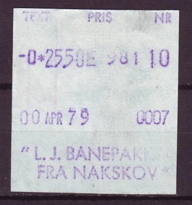 y9917/ Denmark Lollandsbanen Local Railway ALMEX-Parcel Stamp # Fra Nakskov - Picture 1 of 1