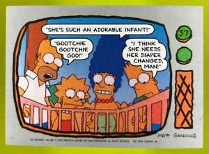 1990 TOPPS THE SIMPSONS SHE S SUCH AN ADORABLE INFANT! #37 - Picture 1 of 10