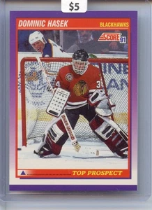 1990-91 Score Dominik Hasek Rookie RC #316 Chicago Blackhawks HOF - Bild 1 von 2
