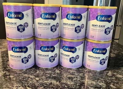 8 Cans Enfamil Gentlease Infant Baby Formula, 12.4 oz Cans Exp 2026 - Image 1 of 4