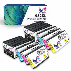 952XL Ink Replacement for HP Officejet Pro 7740 8710 8210 8720 8216 8715 10PK - Picture 1 of 6