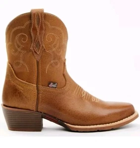 Justin Ladies 10B, Square Toe/western,stacked Heel Vintage Boots,NOS,NIB,#GY9510 - Picture 1 of 6
