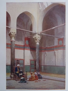 Original 1902 Druck Ägypten - Sebeel die Moschee des Sultan Kelaun von R.t. - Picture 1 of 2