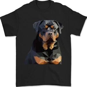 Polygon Rottweiler Dog Mens T-Shirt 100% Cotton - Picture 1 of 14